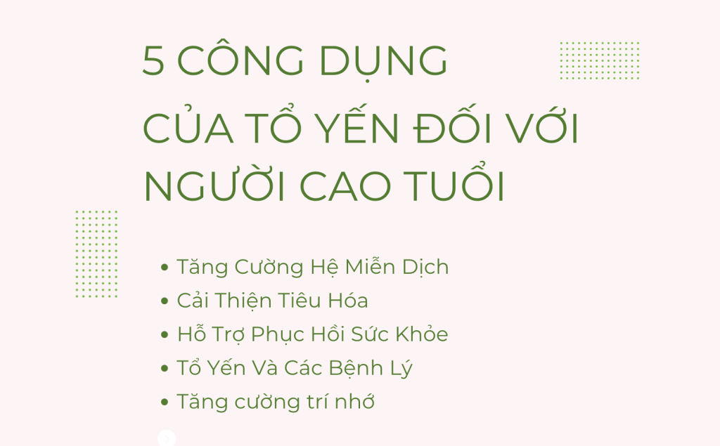 5 công dụng của tổ yến với người cao tuổi bạn nên biết