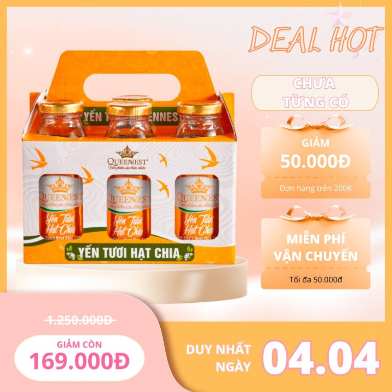 Yến chưng sẵn màu vàng, cam - lon 75ml